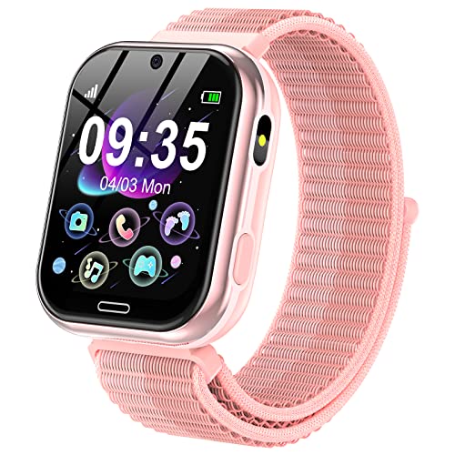 Smartwatch Kinder - Smart Watch Kids Telefon Uhr mit Schrittzähler Anruf SOS Spiele Musik Kamera Wecker Hörbuch Gewohnheit, Kinderuhr Telefonieren für Mädchen Jungen 3-12 Jahre Geschenk (Rosa) von Ucani