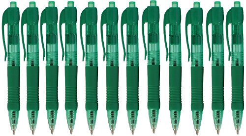 Uchida RB10m-4 Marvy mini Retractable Ball Point Pen 1.0 mm, box of 12 Stück, grün ink von Uchida