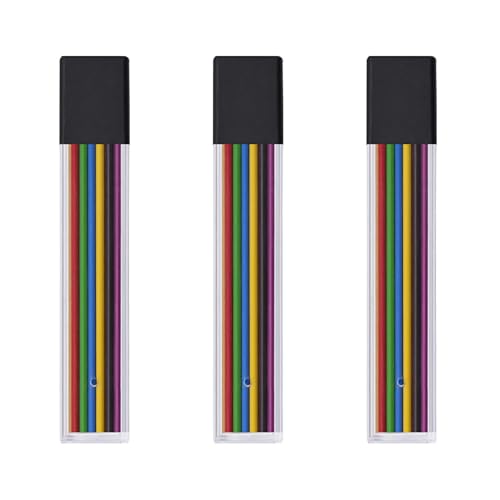 1/3/5 Tuben Farbstiftmine (2,0 mm) zum Zeichnen, Skizzieren, Schreiben, Notizen, Erwachsenenmalen, Druckbleistift-Nachfüllmine für Lehrer, Studenten, Künstler, Zuhause, Schule, Büro, Kunstprojekt von Uclac