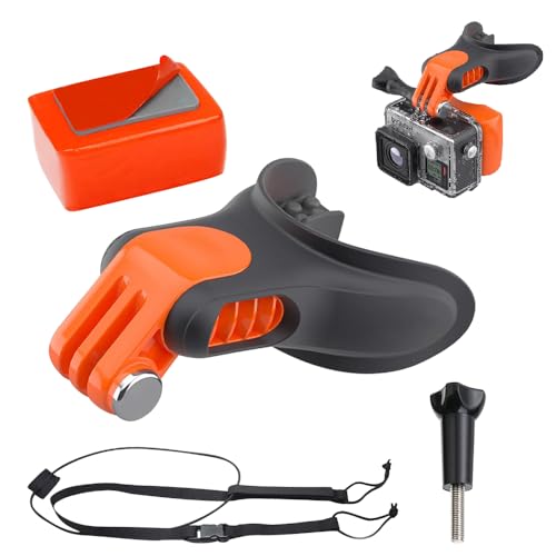 Ubdrud Mundhalterung, Mouth Mount Bite Mount Mundstück Halter Action Camera Surfing Bite Mundstückhalter für Surfen Body Boarding Kajakfahren inkl. schwimmendem Modul Bissmundstück Mundhalterung von Udbrud
