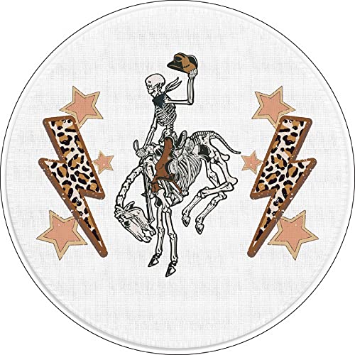 Retro Western Skull Skelett Cowboy Rodeo Leopard Lightening Round Non-Slip Rubber Mousepad 20″×20″ for Wireless Mouse Laptop Computer Gaming Office Dorm Home Desk,Teen Girls Boys Cowboy Cowgirl Gifts Retro Western Skull Skelett Cowboy Rodeo Leopard Lightening Round Non-Slip Rubber Mousepad 20″×20″ for Wireless Mouse Laptop Computer Gaming Office Dorm Home Desk,Teen Girls Boys Cowboy Cowgirl Gifts von Udinaz