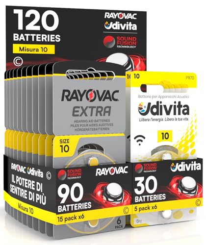 120 Batterien für Hörgeräte Rayovac Extra Advanced 10. - 90 Rayovac + 30 Udivita 120 Batterien für Hörgeräte Rayovac Extra Advanced 10. - 90 Rayovac + 30 Udivita von Udivita