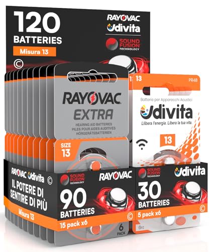 120 Batterien für Hörgeräte Rayovac Extra Advanced 13. - 90 Rayovac + 30 Udivita 120 Batterien für Hörgeräte Rayovac Extra Advanced 13. - 90 Rayovac + 30 Udivita von Udivita
