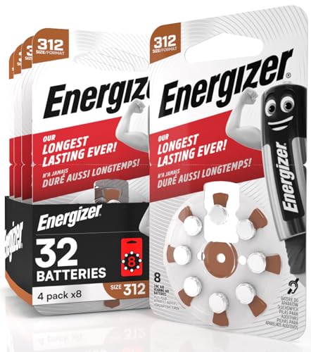 32 Batterien Energizer für Hörgeräte Kopfhörer Größe 312 braun - 4 Blister mit je 8 Batterien 32 Batterien Energizer für Hörgeräte Kopfhörer Größe 312 braun - 4 Blister mit je 8 Batterien von Udivita