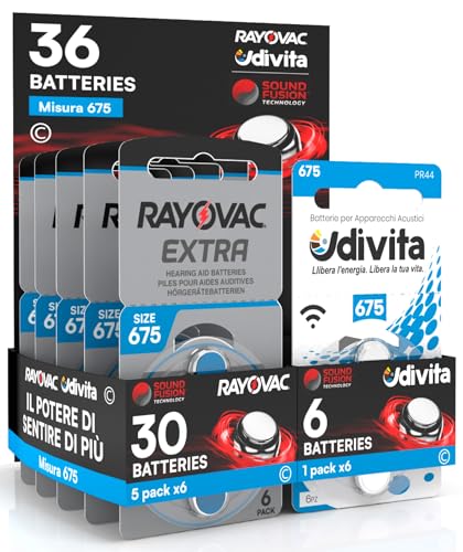 36 Batterien für Hörgeräte Rayovac Extra Advanced 675, 36 Batterien: 30 Rayovac + 6 Udivita 36 Batterien für Hörgeräte Rayovac Extra Advanced 675, 36 Batterien: 30 Rayovac + 6 Udivita von Udivita
