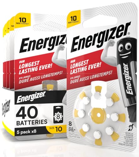 40 Batterien Energizer für Hörgeräte Kopfhörer Größe 10 Gelb mit PowerSeal Technologie - 5 Blister mit 8 Batterien 40 Batterien Energizer für Hörgeräte Kopfhörer Größe 10 Gelb mit PowerSeal Technologie - 5 Blister mit 8 Batterien von Udivita