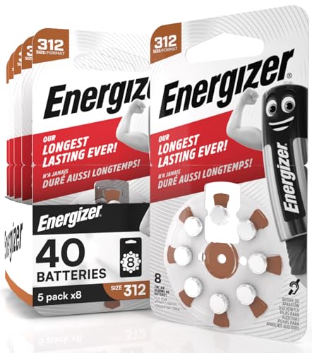 40 Batterien Energizer für Hörgeräte Kopfhörer Größe 312 braun mit PowerSeal Technologie – 5 Blister mit 8 Batterien 40 Batterien Energizer für Hörgeräte Kopfhörer Größe 312 braun mit PowerSeal Technologie – 5 Blister mit 8 Batterien von Udivita
