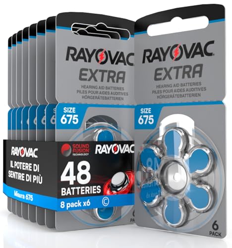 48 Batterien für Hörgeräte Rayovac Extra Advanced 675. 8 Blister mit 6 Batterien 48 Batterien für Hörgeräte Rayovac Extra Advanced 675. 8 Blister mit 6 Batterien von Udivita