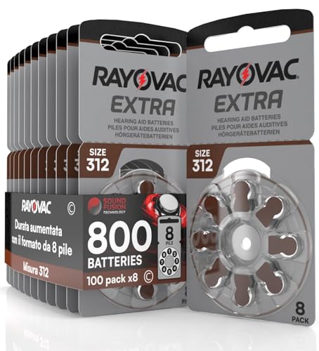 800 Batterien für Hörgeräte Rayovac Extra 312-100 Blister à 8 Batterien 800 Batterien für Hörgeräte Rayovac Extra 312-100 Blister à 8 Batterien von Udivita