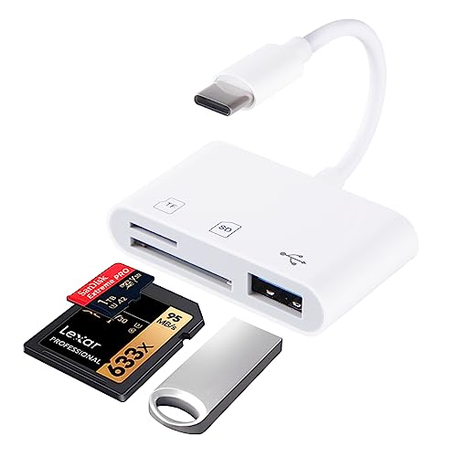 USB C Kartenleser, USB C auf Micro SD TF Speicher Kartenleser, USB OTG USB Kamera Adapter mit Typ C Kartenleser Kartenlesegerät für SDHC SDXC UHS-I Karte kompatibel mit iPad Pro, MacBook Pro, S10/S9 von Uecteck