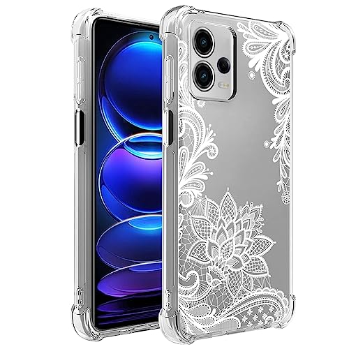 Ueokeird Handyhülle für Redmi Note 12 Pro Hülle, Poco X5 Pro 5G 22101320G Hülle Mädchen Frauen, Schlank Stoßfest Klar Blumenmuster Flexible TPU Schutzhülle für Xiaomi Redmi Note 12 Pro 5G (Mandala) von Ueokeird