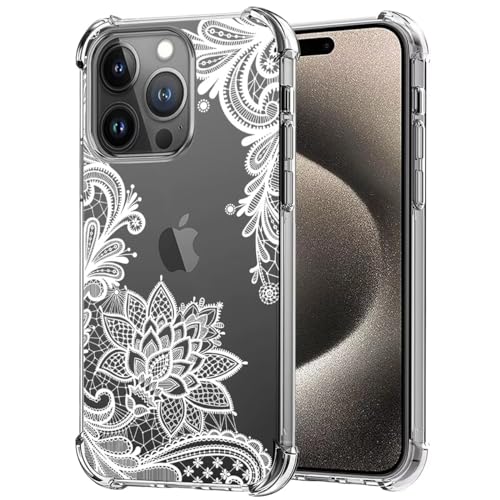 Ueokeird Handyhülle für iPhone 15 Pro Max Hülle 6,7 Zoll, Apple 15 Pro Max Hülle Mädchen Frauen, Schlank, stoßfest, klar, Blumenmuster, flexible TPU-Schutzhülle für iPhone 15 Pro Max, Mandala Ueokeird Handyhülle für iPhone 15 Pro Max Hülle 6,7 Zoll, Apple 15 Pro Max Hülle Mädchen Frauen, Schlank, stoßfest, klar, Blumenmuster, flexible TPU-Schutzhülle für iPhone 15 Pro Max, Mandala von Ueokeird