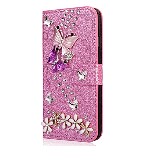 Handyhülle für Samsung Galaxy S23 Hülle Glitzer Schmetterling Blumen Strass Leder Tasche Flipcase Cover Silikon Schutzhülle Handytasche Skin Ständer Klapphülle Schale Bumper Magnet Clip Rosa Handyhülle für Samsung Galaxy S23 Hülle Glitzer Schmetterling Blumen Strass Leder Tasche Flipcase Cover Silikon Schutzhülle Handytasche Skin Ständer Klapphülle Schale Bumper Magnet Clip Rosa von Ufgoszvp