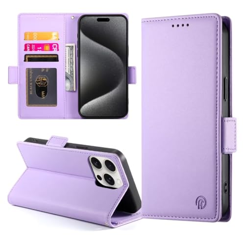 Lederhülle Kompatibel mit iPhone 15 Pro Hülle, Premium Flip Wallet Handyhülle PU Leder Handytasche Tasche Case Kartensteckplätzen Schutzhülle für iPhone 15 Pro,Lila Lederhülle Kompatibel mit iPhone 15 Pro Hülle, Premium Flip Wallet Handyhülle PU Leder Handytasche Tasche Case Kartensteckplätzen Schutzhülle für iPhone 15 Pro,Lila von Ufgoszvp