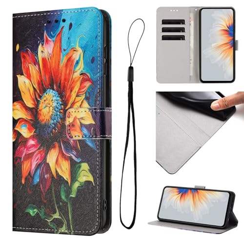 Lederhülle für Handyhülle iPhone 13 Mini/12 Mini Hülle Wallet Case Cover PU Leder Tasche Schutzhülle Flipcase Handytasche Skin Ständer Klapphülle Schale Bumper Etui Sonnenblume Lederhülle für Handyhülle iPhone 13 Mini/12 Mini Hülle Wallet Case Cover PU Leder Tasche Schutzhülle Flipcase Handytasche Skin Ständer Klapphülle Schale Bumper Etui Sonnenblume von Ufgoszvp