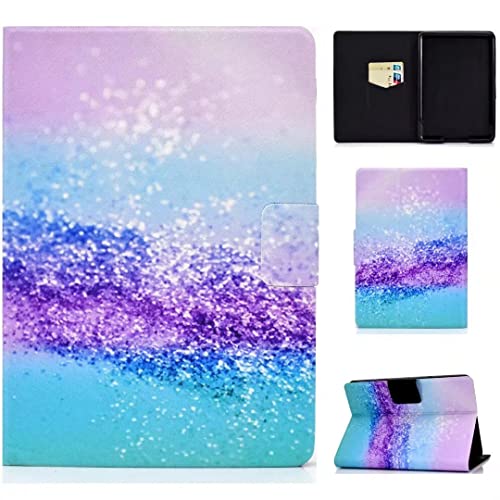 Tablethülle für Samsung Galaxy Tab A9 8.7 Zoll 2023 (SM-X115N) Hülle Case PU Leder Tasche Schutzhülle Flip Cover Abdeckung Klapphülle Ständer Karten Fächer Magnetverschluss Deckel bunter Sand von Ufgoszvp