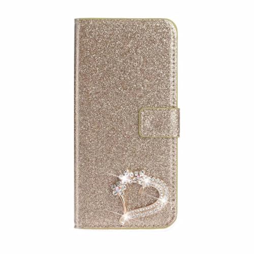 Handyhülle für Samsung Galaxy A55 Hülle Glitzer Strass Liebe Leder Tasche Flipcase Cover Silikon Schutzhülle Handytasche Skin Ständer Klapphülle Schale Bumper Magnet Clip Golden Handyhülle für Samsung Galaxy A55 Hülle Glitzer Strass Liebe Leder Tasche Flipcase Cover Silikon Schutzhülle Handytasche Skin Ständer Klapphülle Schale Bumper Magnet Clip Golden von Ufgoszvp