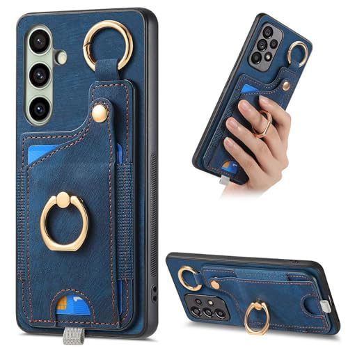 Ufgoszvp Lederhülle für iPhone 16 Hülle Leder, Magnet Ring ständer Klapphülle, mit Kartenfach, Flip Handyhülle Etui Handytasche Schutzhülle Tasche für iPhone 16,blau Ufgoszvp Lederhülle für iPhone 16 Hülle Leder, Magnet Ring ständer Klapphülle, mit Kartenfach, Flip Handyhülle Etui Handytasche Schutzhülle Tasche für iPhone 16,blau von Ufgoszvp