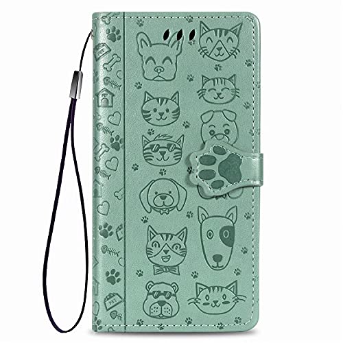 ZTE Blade A32 Handyhülle Handytasche Katze Hund ZTE Blade A32 Hülle Case PU Leder Tasche Flipcase Schutzhülle Ständer Geldklammern Magnet Klapphülle Schale Bumper hardcover Grün ZTE Blade A32 Handyhülle Handytasche Katze Hund ZTE Blade A32 Hülle Case PU Leder Tasche Flipcase Schutzhülle Ständer Geldklammern Magnet Klapphülle Schale Bumper hardcover Grün von Ufgoszvp