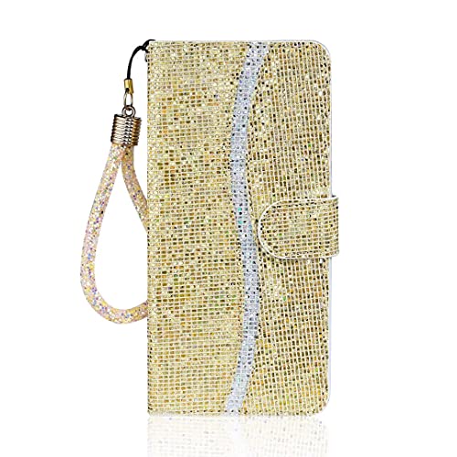 für Samsung Galaxy A54 5G Glizter Handyhülle für Samsung Galaxy A54 5G Hülle Flip Case 3D Glitzer Sparkle Leder Tasche Flipcase Cover Schutzhülle Handytasche Telefon Skin Ständer Schale Magnet Clip von Ufgoszvp