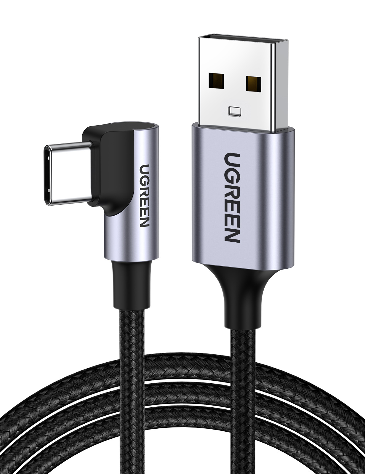 UGREEN Gewinkeltes USB-C zu USB-A Data Kabel 2m, schwarz von Ugreen