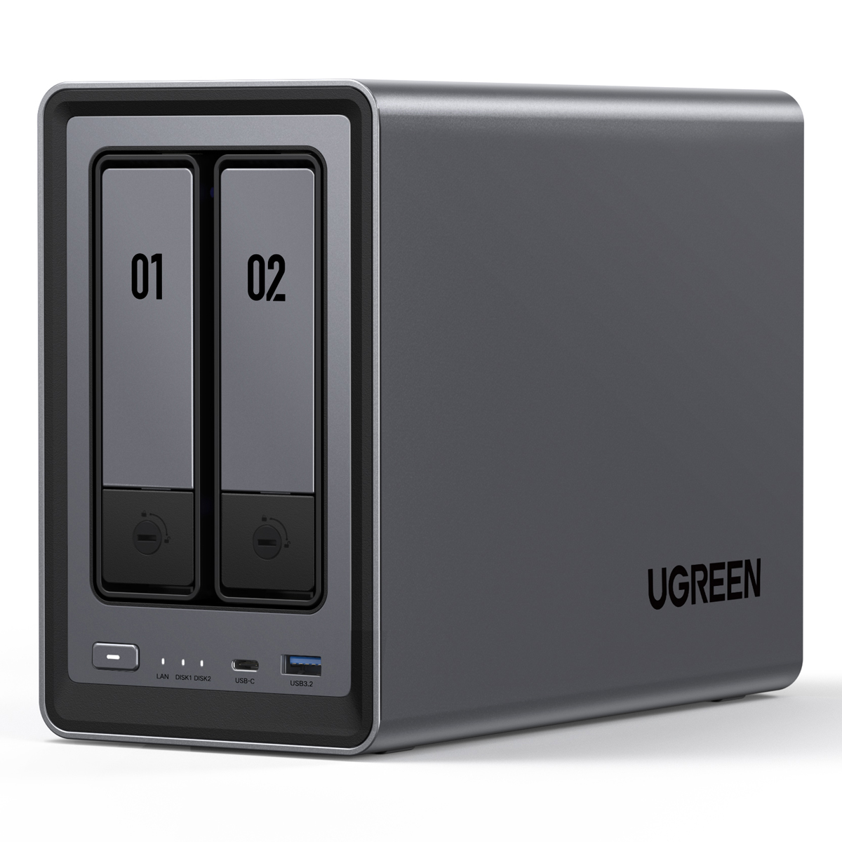 UGREEN NASync DXP2800 2-Bay NAS 0/2 SATA, 0/2 M.2 SSD, 1x 2.5GbE, 8GB RAM von Ugreen