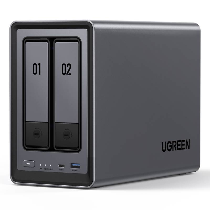 UGREEN NASync DXP2800 2-Bay NAS 0/2 SATA, 0/2 M.2 SSD, 1x 2.5GbE, 8GB RAM von Ugreen