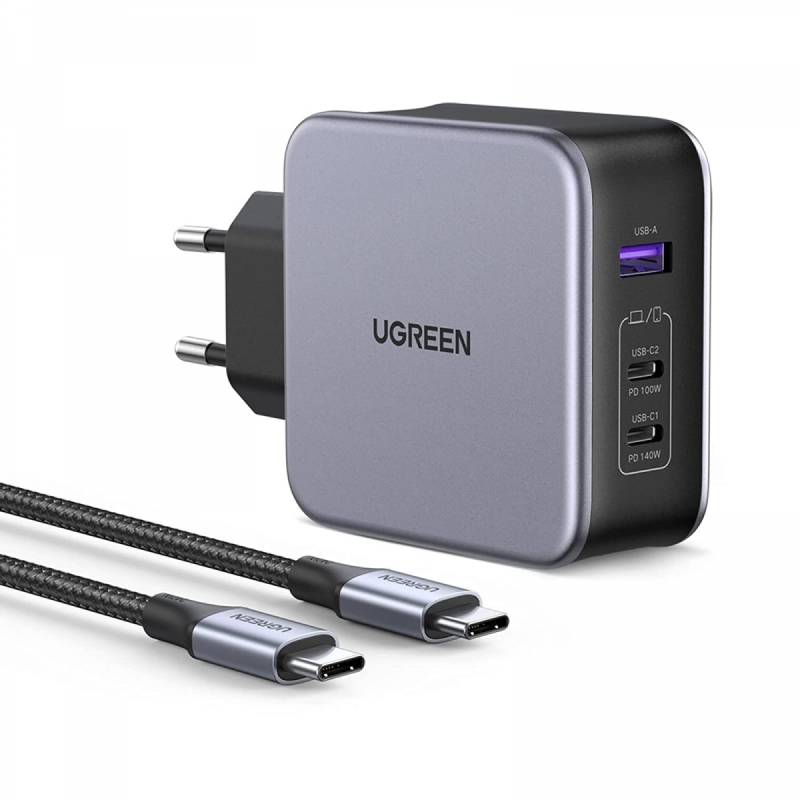 UGREEN Nexode USB-A+2*USB-C 140W GaN Tech. & USB-C Kabel 2m von Ugreen