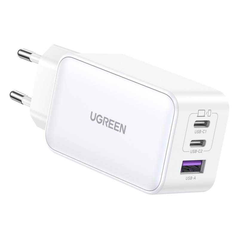 UGREEN USB-A+2xUSB-C 65W GaN Tech Ladegerät, weiß von Ugreen