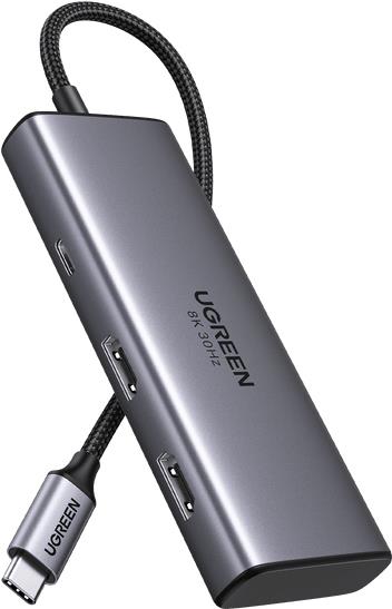 Ugreen Revodok 206 - USB Typ-C - HDMI - USB 3.2 Gen 1 (3.1 Gen 1) Type-A - USB 3.2 Gen 1 (3.1 Gen 1) Type-C - 5000 Mbit/s - Silber - 100 W - Rundkabel (15852) von Ugreen
