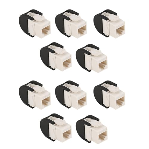 Uhidka 10 Stück RJ45 Port CAT6A T568B Single-Hole Ethernet LAN Hub Anti Abdeckung Stecker Kappe Blockout Protector Uhidka 10 Stück RJ45 Port CAT6A T568B Single-Hole Ethernet LAN Hub Anti Abdeckung Stecker Kappe Blockout Protector von Uhidka