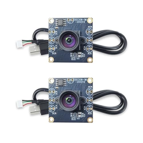 Uhidka 100-Grad-Kameramodul 1MP OV9732 1280x720 USB, Treiberfrei, Manueller mit 2 Meter Kabel für WinXP/7/8/10, 2 Stück von Uhidka