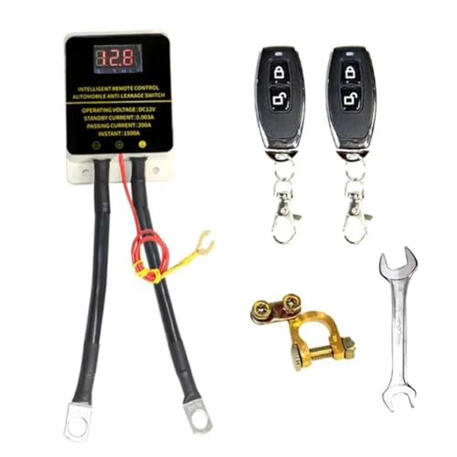 Uhidka 12V Auto Batterie Trennschalter Drahtlose Fernbedienung Batterie-Relais mit LED-Display Leckageschutz Trennschalter Uhidka 12V Auto Batterie Trennschalter Drahtlose Fernbedienung Batterie-Relais mit LED-Display Leckageschutz Trennschalter von Uhidka