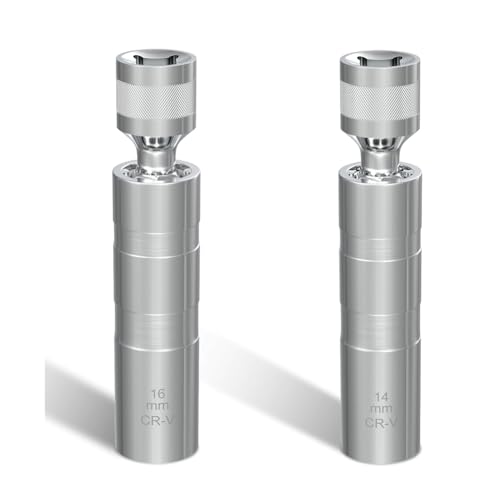 Uhidka 14mm&16mm Zündkerzensteckersatz Steckdosenentfernungswerkzeug 12-, für die Meisten Automodelle Uhidka 14mm&16mm Zündkerzensteckersatz Steckdosenentfernungswerkzeug 12-, für die Meisten Automodelle von Uhidka