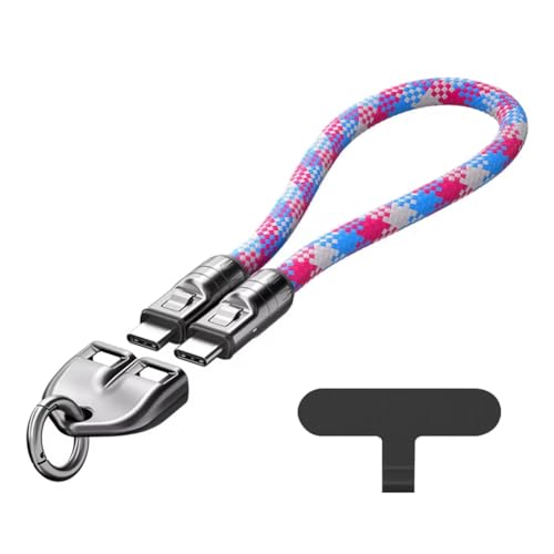 Uhidka 2-in-1 240 W Pd3.1-Datenkabel, Tragbares Telefon-Lanyard, Typ C auf Typ C, Schnellladekabel, Rosa Uhidka 2-in-1 240 W Pd3.1-Datenkabel, Tragbares Telefon-Lanyard, Typ C auf Typ C, Schnellladekabel, Rosa von Uhidka