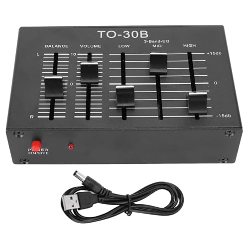 Uhidka 3-Band-EQ-Equalizer, Geräuscharm, Lautstärkeregelung, Hoch, Mittel, Niedrig, 3-Band-Soundkanal für Plattenspieler, Soundkarten, Gitarren Uhidka 3-Band-EQ-Equalizer, Geräuscharm, Lautstärkeregelung, Hoch, Mittel, Niedrig, 3-Band-Soundkanal für Plattenspieler, Soundkarten, Gitarren von Uhidka