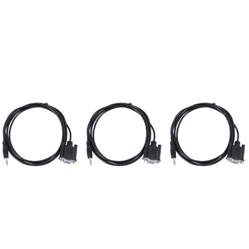 Uhidka 3X DB9 9 Poliges VGA Buchsen Kabel, DB 9 Buchse Auf TRS 3,5 mm Klinken Stecker (1/8) TRS Stereo Stecker Serielles Daten Kabel (6 Fuß) von Uhidka