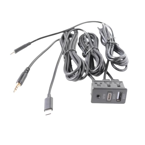 Uhidka Auto-Android-Navigationsgerät AUX-Panel Doppel-Typ-C+AUX-Eingang USB+AUX-Schnittstellen-Verlängerungskabel-Adapter-Panel Uhidka Auto-Android-Navigationsgerät AUX-Panel Doppel-Typ-C+AUX-Eingang USB+AUX-Schnittstellen-Verlängerungskabel-Adapter-Panel von Uhidka