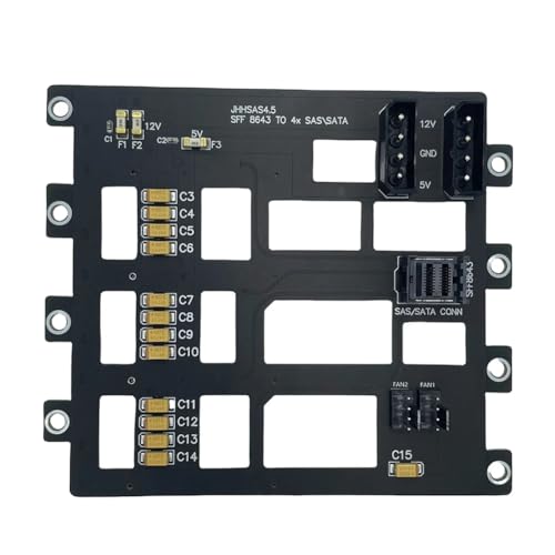 Uhidka Festplatten-Backplane SFF8643 für 4-Bay-Festplatten-Backplane für NAS-Speicherserver Uhidka Festplatten-Backplane SFF8643 für 4-Bay-Festplatten-Backplane für NAS-Speicherserver von Uhidka