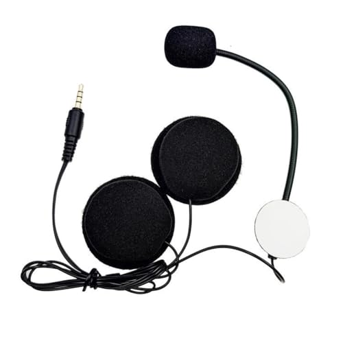 Uhidka Motorradhelm Intercom Mic Headset 2 Lautsprecher 32Ω Mikrofon für Halbhelme Gerader Stecker Uhidka Motorradhelm Intercom Mic Headset 2 Lautsprecher 32Ω Mikrofon für Halbhelme Gerader Stecker von Uhidka
