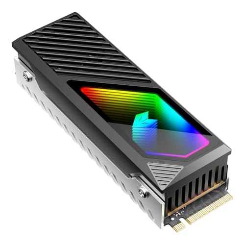 Uhidka SSD2280 Wärmeableitungsweste mit Eingebautem Lüfter für Festplatte 5V 3 Pin ARGB Messing-Wärmeleitblech A von Uhidka