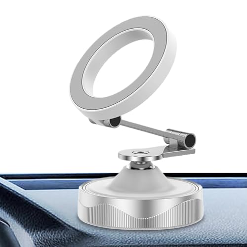 Uhngw Magnetische Saug Halterung Für Smartphones,Magnetische Halterung Mit 360-Grad Rotation - Klappbare Armaturenbrett Halterung & Vakuumsaugnapf Für Alle Handys von Uhngw