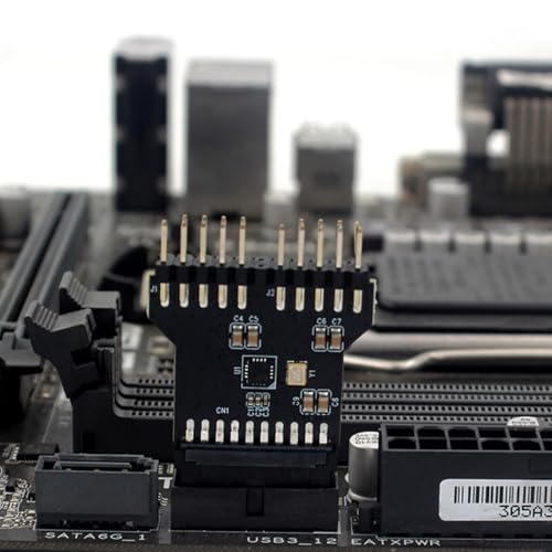 Uhngw Mainboard-Erweiterungsheader - 19-Pin-USB-3.0-Mainboard Zu Doppel-9-Pin-USB-2.0-Schnittstellen Erweiterungskarte - Port Multiplier Erweiterung & Hub-Konnektor Für Wasserkühlungssysteme von Uhngw