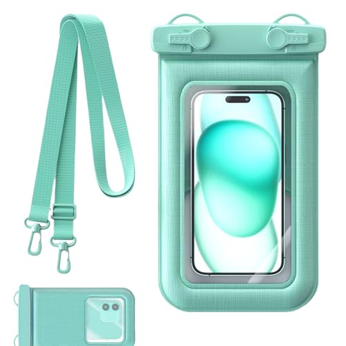 Uhngw Wasserdichte Handytasche, versiegelnde Handy-Tasche mit Umhängeband, Touchscreen-Schutzfolie, transparentes Schwimmzubehör zum Schnorcheln von Uhngw