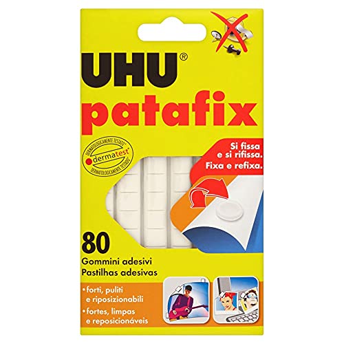 UHU patafix selbstklebend Gummi D1620 a blister80pz (-), 80er Pack von Uhu Patafix