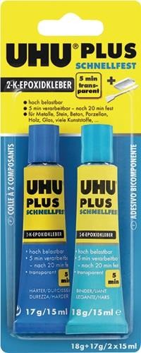 Uhu 2K-Epoxidharzklebstoff PLUS SCHNELLFEST 35g farblos Tube 45700 Uhu 2K-Epoxidharzklebstoff PLUS SCHNELLFEST 35g farblos Tube 45700 von Uhu