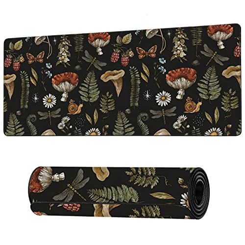 Großes Mauspad, Vintage-Pilz, erweitertes Gaming-Mauspad, wasserdichte Schreibtischmatte mit genähtem Rand, rutschfeste Unterseite, Tastatur, Mauspad für Zuhause, Büro, 89,9 x 39,9 cm Großes Mauspad, Vintage-Pilz, erweitertes Gaming-Mauspad, wasserdichte Schreibtischmatte mit genähtem Rand, rutschfeste Unterseite, Tastatur, Mauspad für Zuhause, Büro, 89,9 x 39,9 cm von Uiaoiais