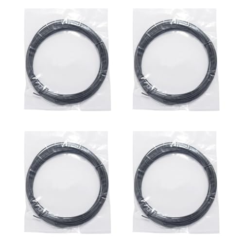 Uikdjgu 4Stück 5 M Pcl 1,75 mm Filament Niedrige Temperatur 3D Druck Stift Zubehör für 3D Drucker / 3D Drucker Stift (Schwarz) von Uikdjgu