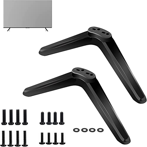 Universal TV Ständer, TV Standfuss, TV Standfüße Geeignet für die meisten LED LCD Fernseher von 27 bis 55 Zoll, TV standfuß für LG Philips VIZIO TCL KONKA, Gewichtskapazität 99 lbs, Schwarz von UineHiot