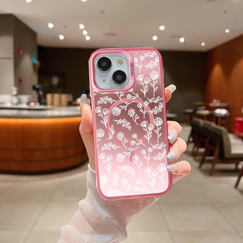 Uioeua Kompatibel mit iPhone 13/14 Hülle, niedliches Blumenmuster mit Laser, glitzernd, glänzend, für Damen und Mädchen, Silikon, stoßfest, für iPhone 13/14, Blume Uioeua Kompatibel mit iPhone 13/14 Hülle, niedliches Blumenmuster mit Laser, glitzernd, glänzend, für Damen und Mädchen, Silikon, stoßfest, für iPhone 13/14, Blume von Uioeua